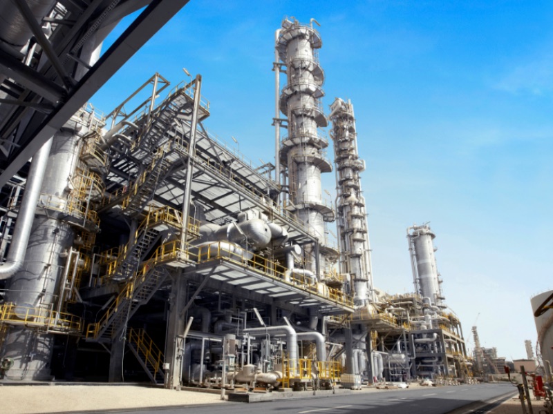 Petrochemical refinery plant representing petrochemical products trading